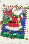 Vintage "He Brings The Spirit" Santa Ugly Christmas Sweater 61511