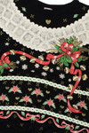 Vintage Faux Lace Print Ugly Christmas Sweatshirt 61518