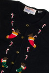 Vintage Black Ugly Christmas Cardigan 62308