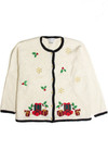 Vintage White Ugly Christmas Cardigan 62313