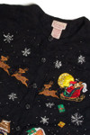 Vintage Black Ugly Christmas Cardigan 62319