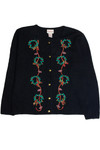 Vintage Black Ugly Christmas Cardigan 62329