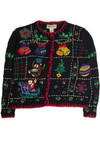 Vintage Black Ugly Christmas Cardigan 62333