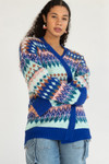 Diamond Pattern Open Cardigan