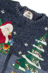 Vintage Blue Ugly Christmas Cardigan 62355