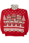 Festive Town Patterned Ugly Christmas Sweatshirt 61555