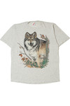 Vintage Woodland Wolf Single Stitch T-Shirt