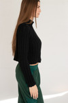 Black Funnel Neck Sweater