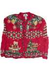 Vintage Red Ugly Christmas Cardigan 62419