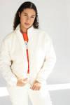Quilted Sleeve Sherpa Jacket