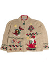 Vintage Brown Ugly Christmas Cardigan 62448