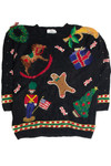 Vintage Black Ugly Christmas Sweater 62460