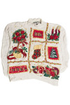 Vintage White Ugly Christmas Sweater 62462