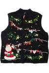 Santa Holiday Garlands Ugly Christmas Vest 61590