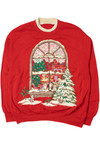 Kittens In The Window Ugly Christmas Sweatshirt 61602