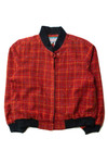 Vintage Red Plaid Wool Jacket (1990s)