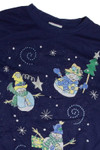 Vintage Blue Christmas Sweatshirt 62496