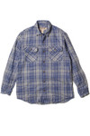 Gray & Blue Duluth Trading Company Flannel Shirt