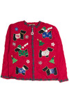 Vintage Red Ugly Christmas Cardigan 62555