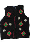 Red Plaid Tree Patches Ugly Christmas Vest 61632