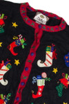 Vintage Black Ugly Christmas Cardigan 62576