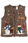 Vintage Brown Ugly Christmas Vest 62590