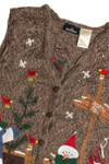 Vintage Brown Ugly Christmas Vest 62590