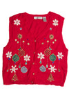 Vintage Red Ugly Christmas Vest 62595