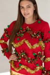 All Over Tinsel Christmas Sweater