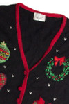 Vintage Black Ugly Christmas Vest 62622