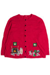 Vintage Red Ugly Christmas Cardigan 62643