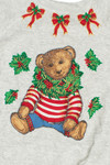 Recycled Puff Paint Bear Ugly Christmas Sweatshirt 61643