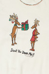 Vintage "Don't You Deer Me!" Ugly Christmas Sweatshirt