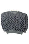 Vintage Navy Diamonds Sweater (1990s)