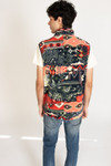 Patchwork Pattern Fleece Vest