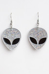 Holographic Glitter Alien Earrings