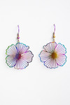 Rainbow Chrome Flower Earrings