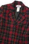 Vintage Red Plaid White Stag Blazer (1990s)