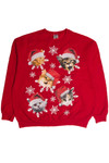 Vintage Red Cats Christmas Sweatshirt 62674