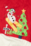 North Pole Skiing Snowman Ugly Christmas Pullover 61692