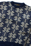 Vintage Navy Flowers Eddie Bauer Sweater (1980s)