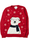 Polar Bear With Pom Poms Ugly Christmas Pullover 61697
