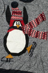 Penguin With 3-D Scarf Ugly Christmas Pullover 61714