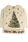 Vintage White Ugly Christmas Sweater 62739