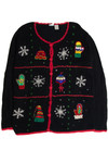 Vintage Black Ugly Christmas Cardigan 62745