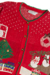 Vintage Red Ugly Christmas Cardigan 62751