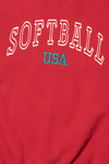 Vintage "Softball USA" Embroidered Sweatshirt