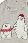 Polar Bears With Snowy Sequins Ugly Christmas Pullover 61720
