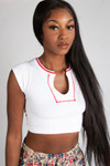 Sporty Notch Neck Seamless Tee