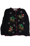 Vintage Black Ugly Christmas Cardigan 62789